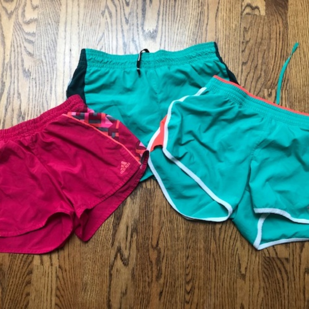 3 Pairs Running Shorts (Adidas, Nike, North Face)